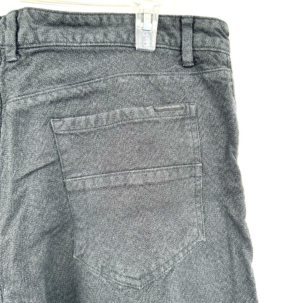 Calvin Klein Jeans Size 38x34 Jeans Black Straight Leg Solid Dark Wash Denim - Picture 3 of 6